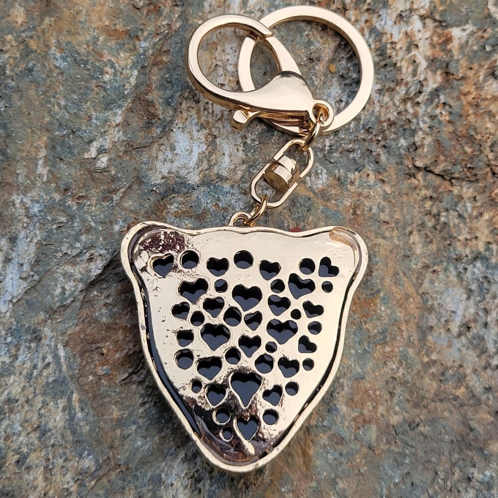 Crystal Leopard Head Keychain‎ - Picture 6 of 6